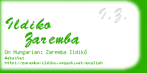 ildiko zaremba business card